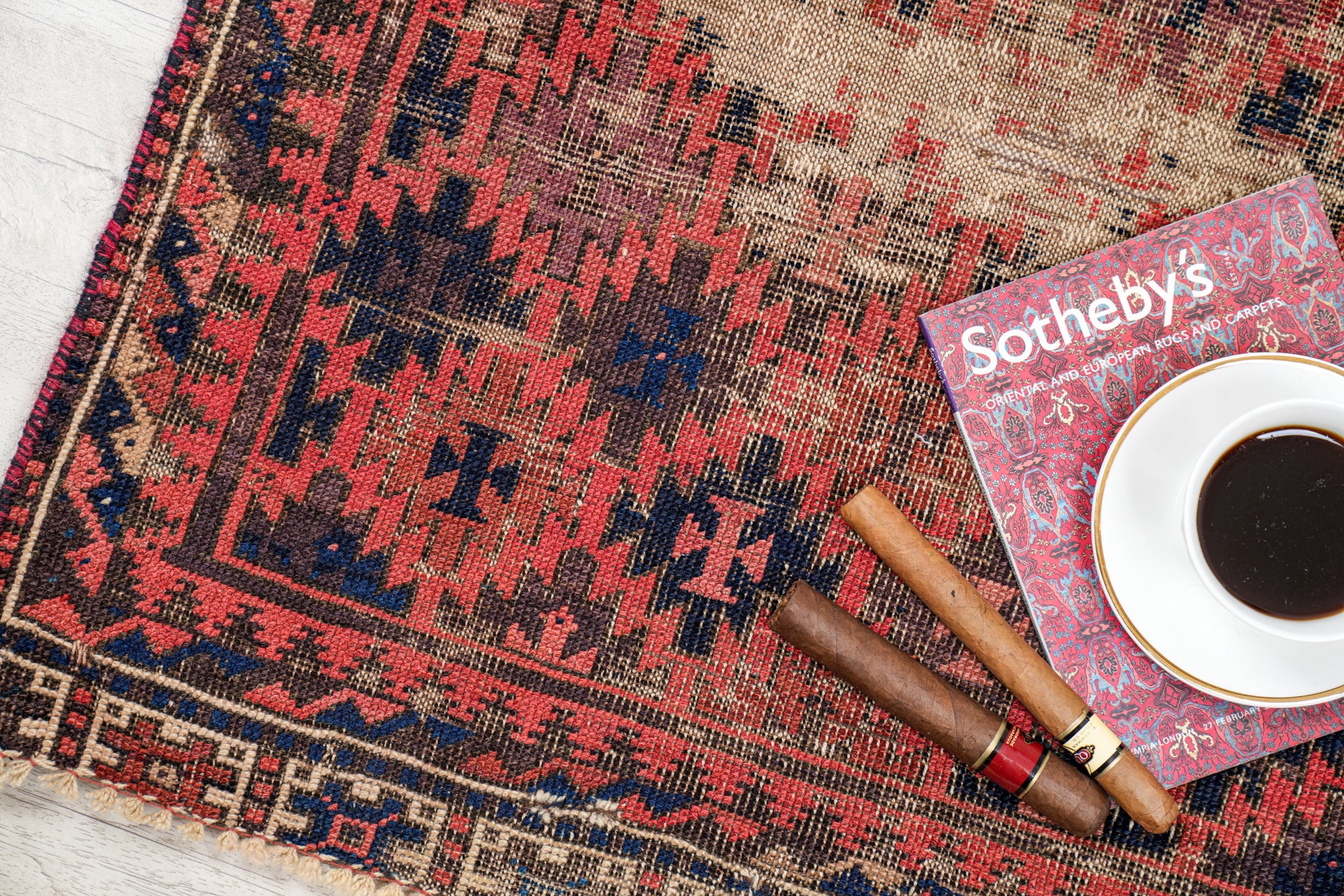 Vintage Baloch tribal Rug 4'2" x 2'2"