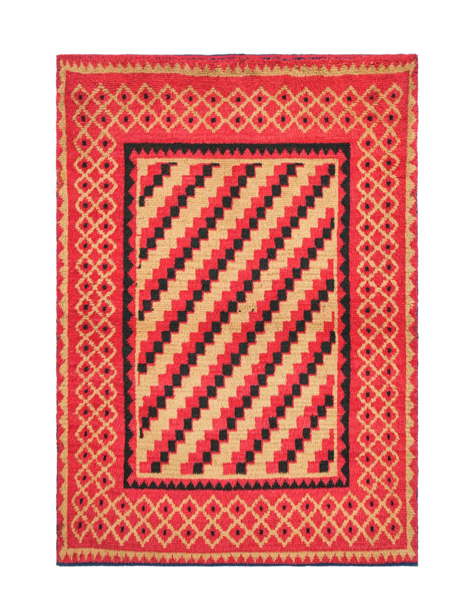 Antique Finnish Rya Rug  6'1" x 4'4" (Ryijy)