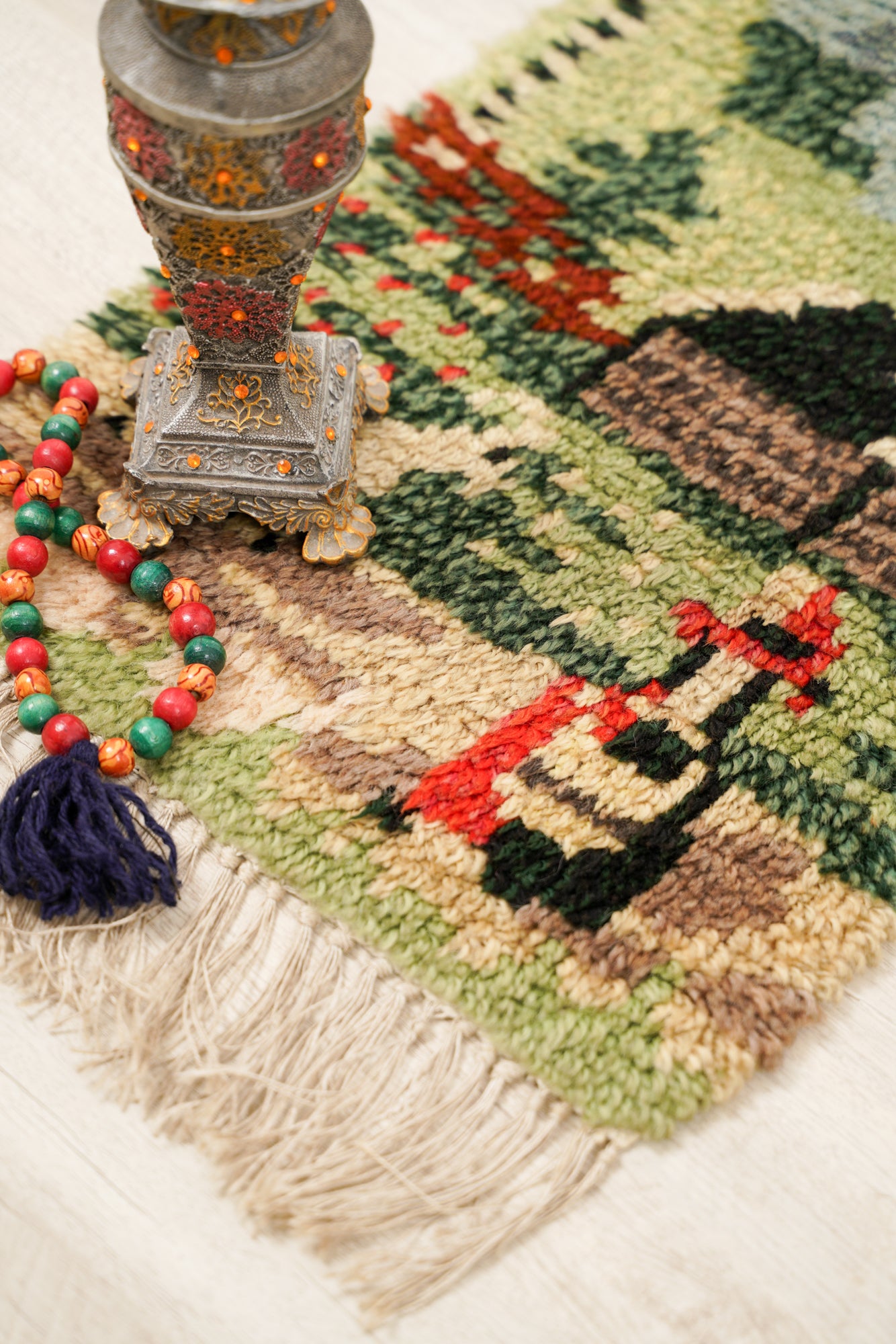 Vintage Scandinavian Rya Rug 2'1" x 1'2"