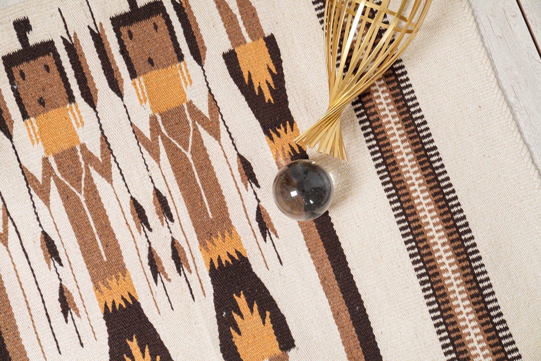 Vintage Navajo Yei kilim 3'3" x 2'7"