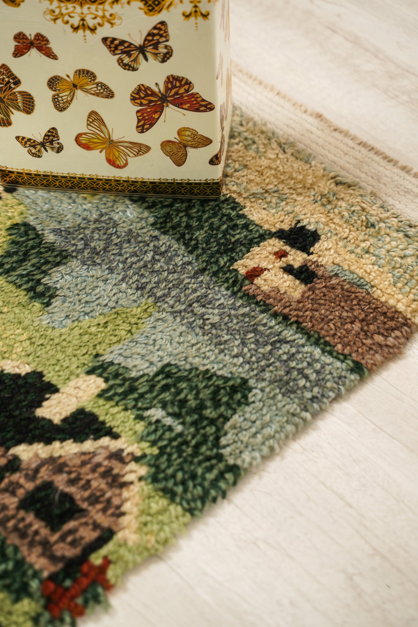 Vintage Scandinavian Rya Rug 2'1" x 1'2"