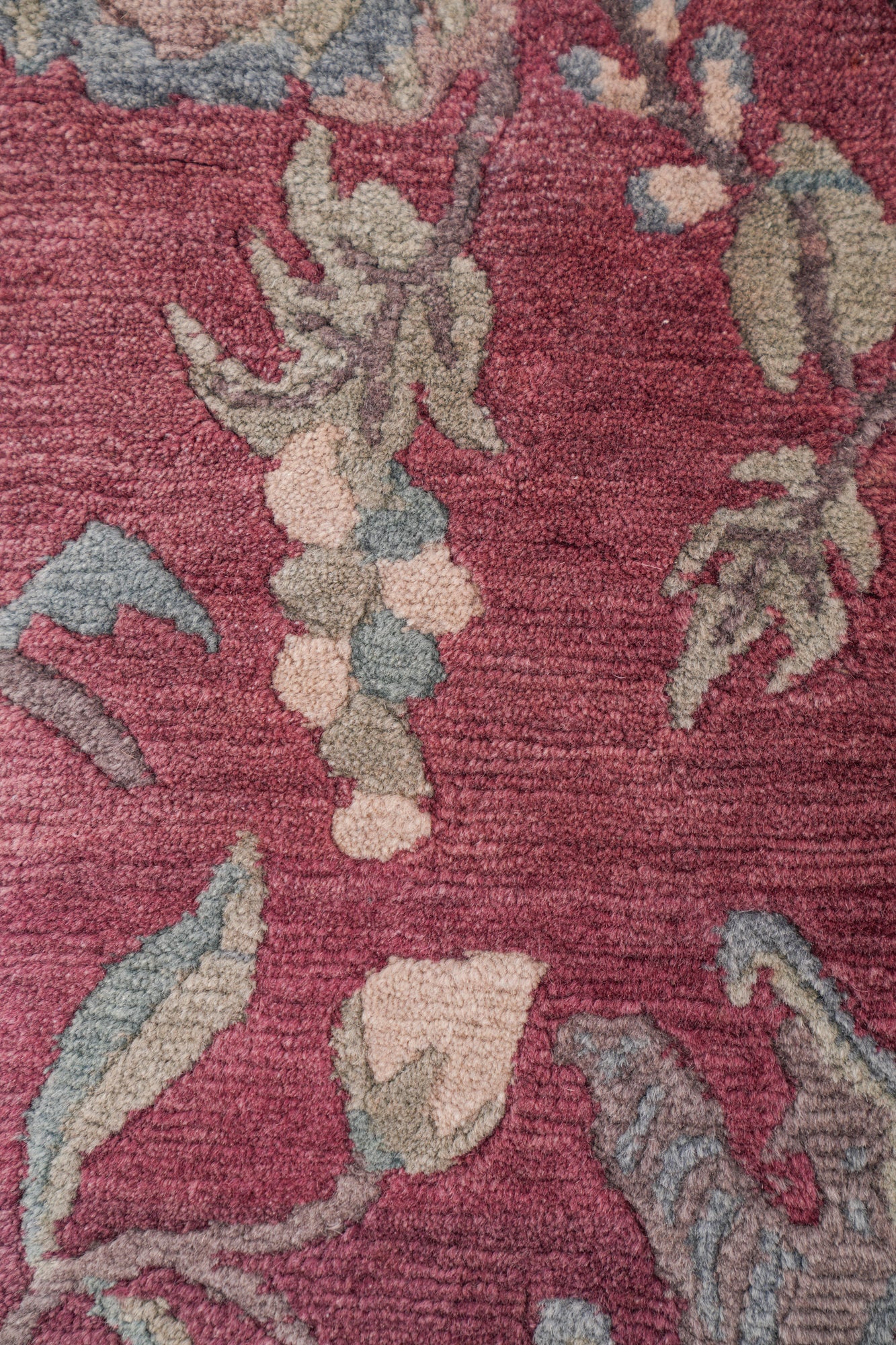 Vintage Tibetan floral rug 3'2" x 2'1"