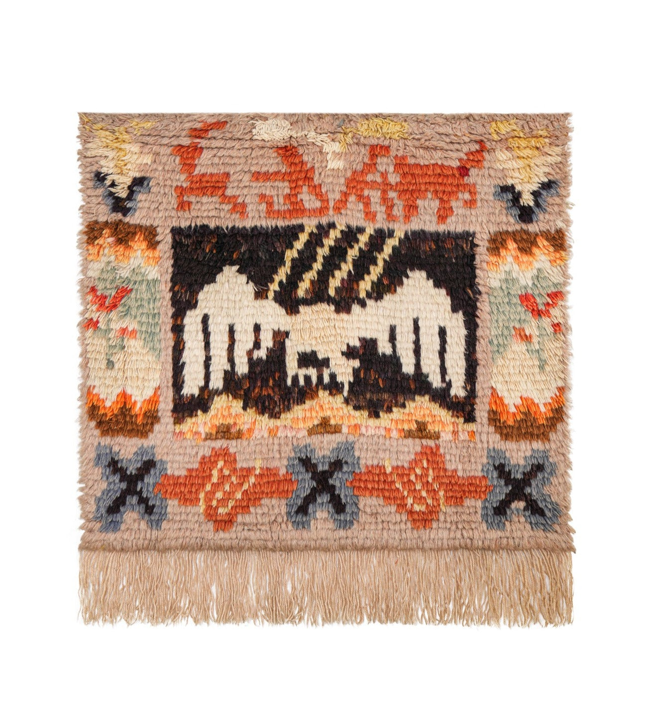 Vintage Scandinavian Rya Rug 2'1" x 2'4"