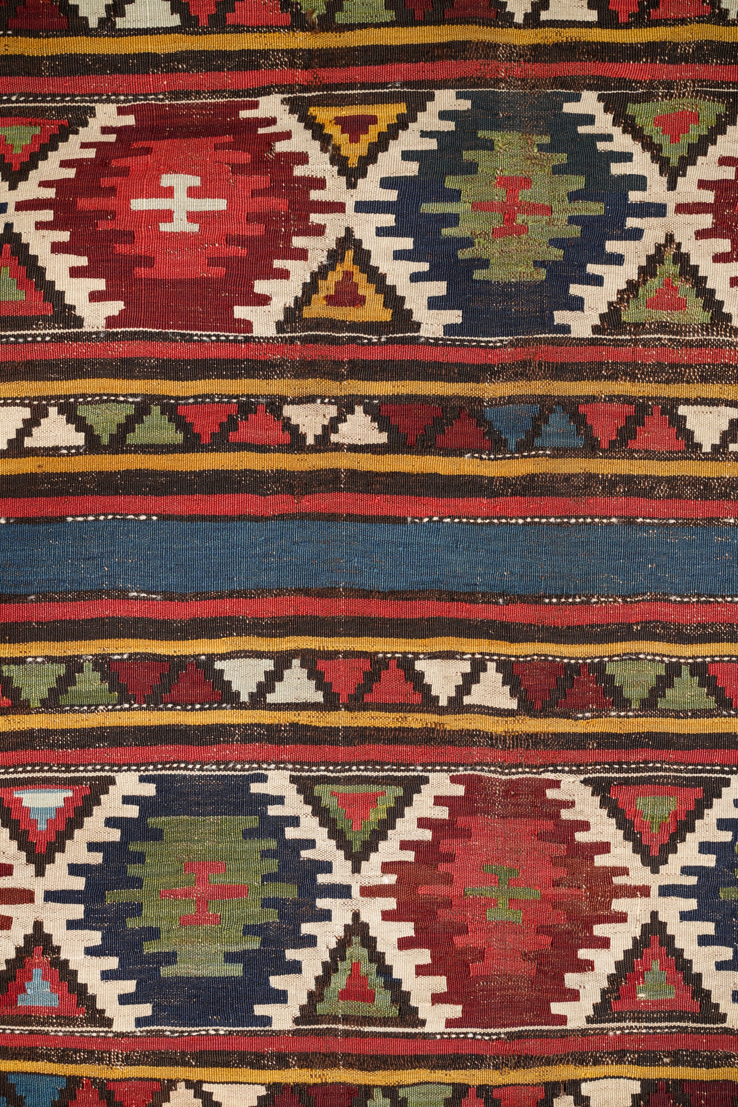 Antique Caucasian Shirvan Kilim 9'3" x 4'1"