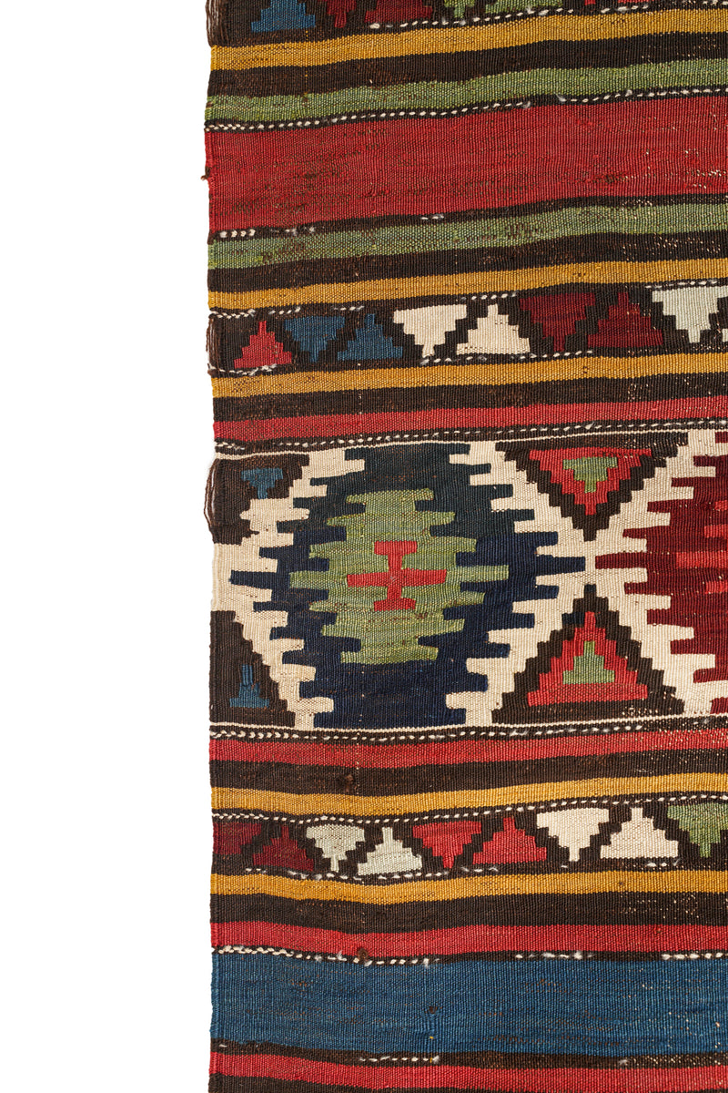 Vintage Caucasian Shirvan Kilim 9'3" x 4'1"