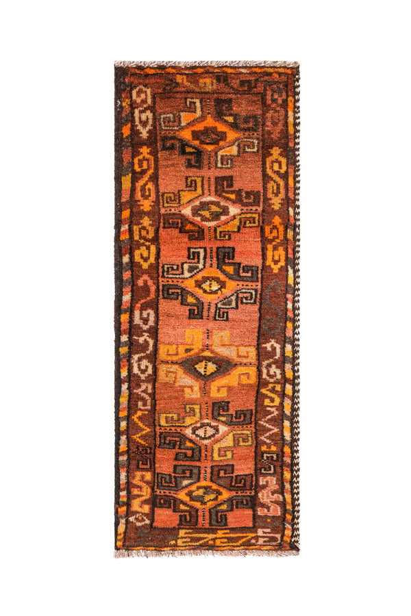 Vintage Turkish Tribal rug 3'2" x 1'3"