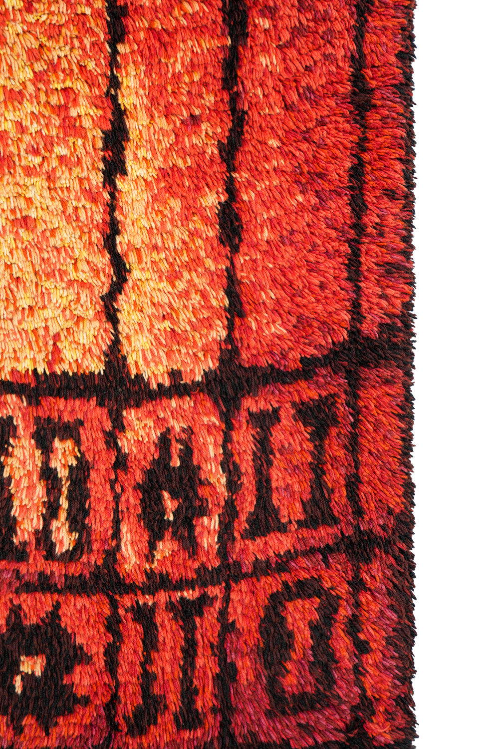 Vintage Scandinavian Rya Rug 5'3" x 3'3"