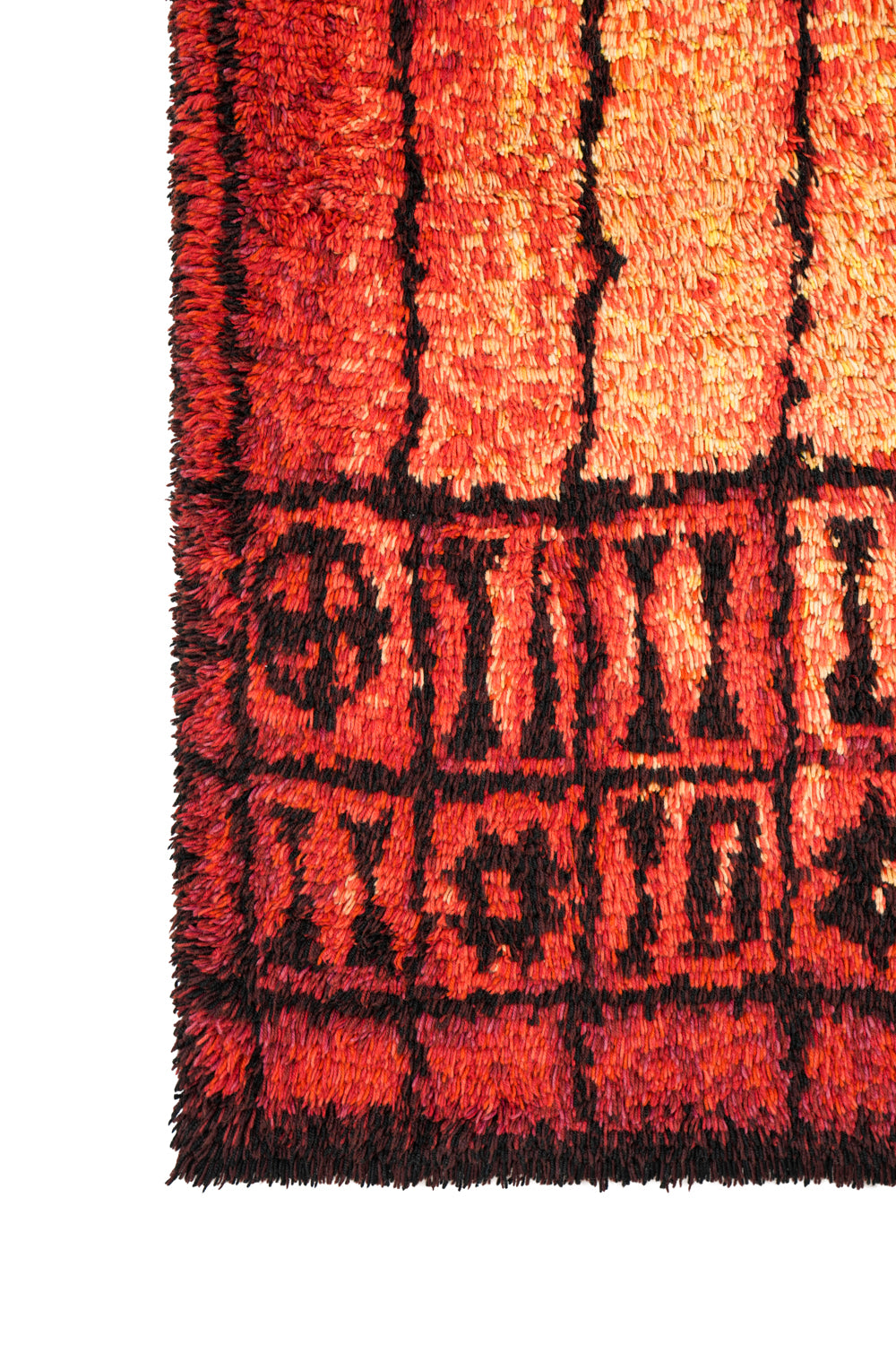 Vintage Scandinavian Rya Rug 5'3" x 3'3"