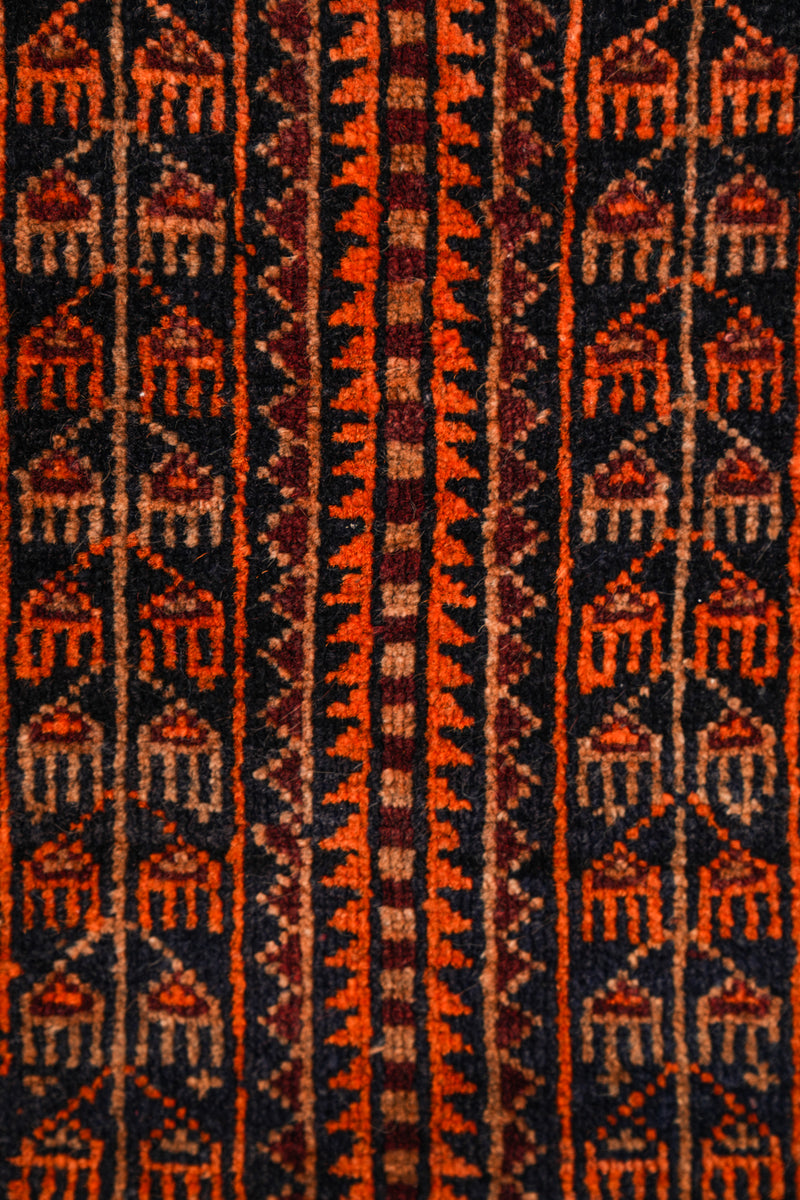 Vintage Turkoman Baloch rug 2'1" x 1'7"