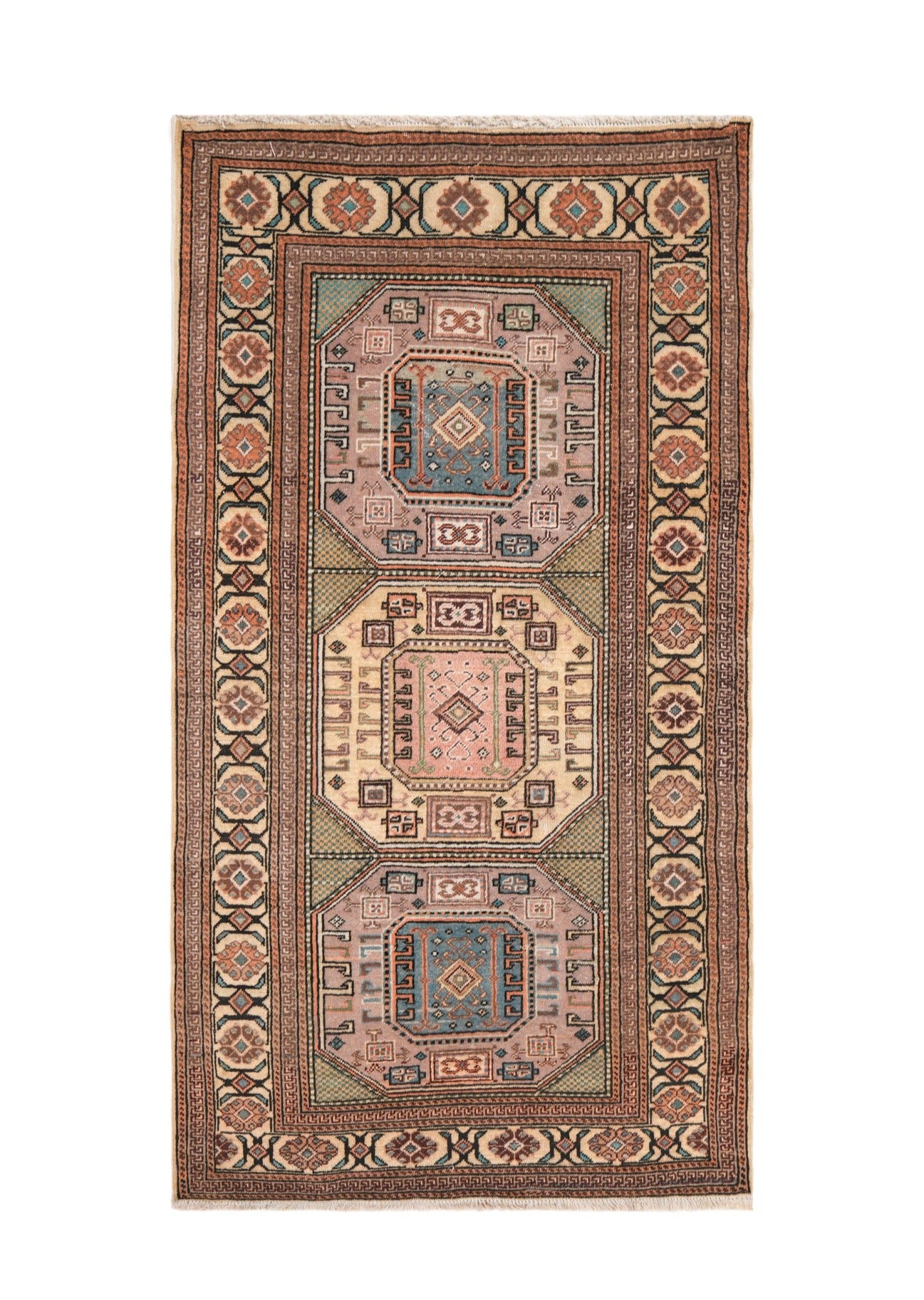 Vintage Turkish Shirvan Rug 5'10" x 3'2"