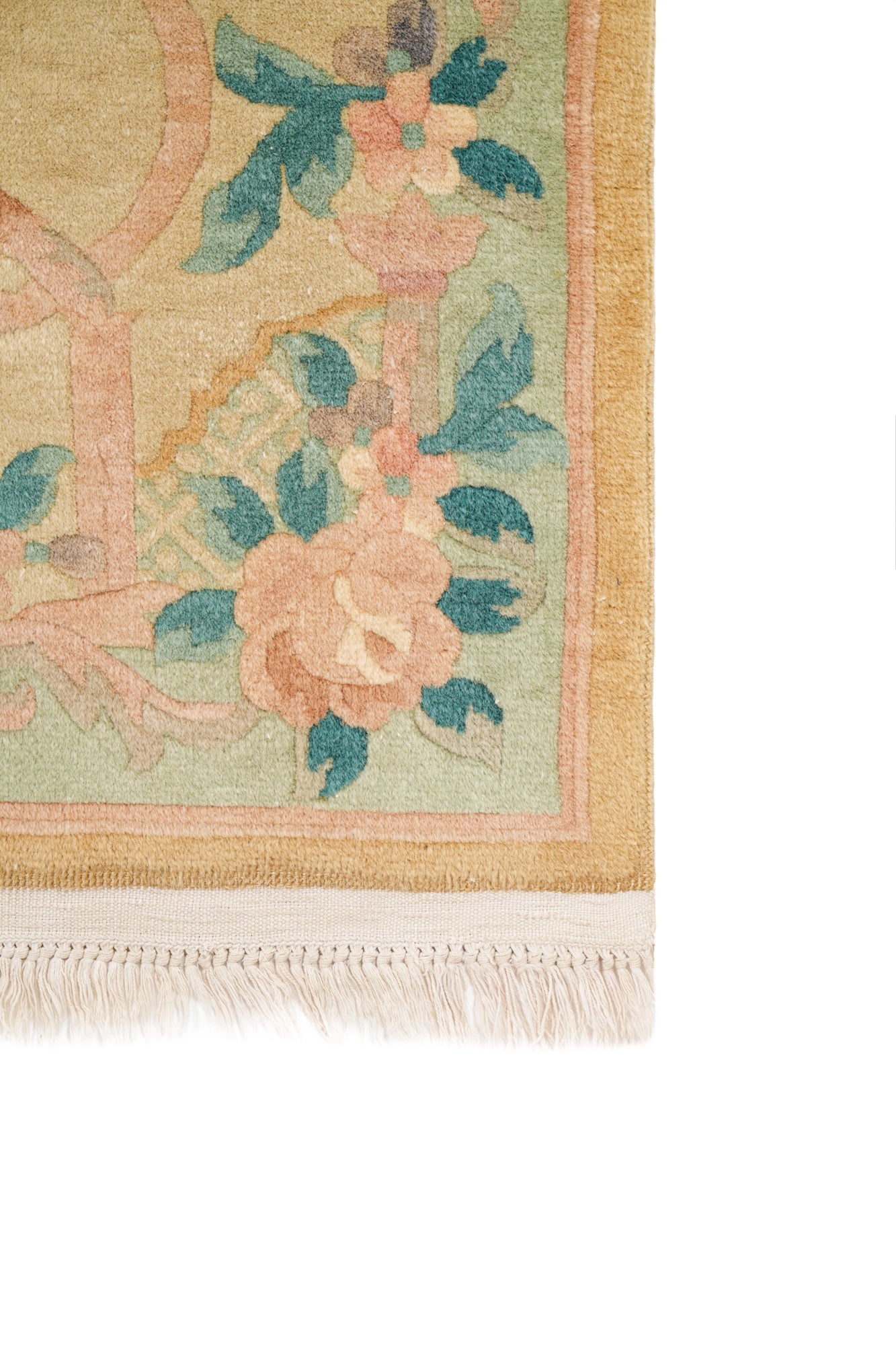 Vintage Oriental floral Rug 4' x 2'3"