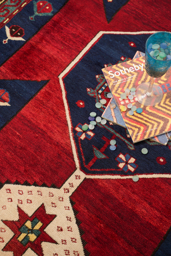 Antique Caucasian Kazak Rug 8'3" x 5'3"