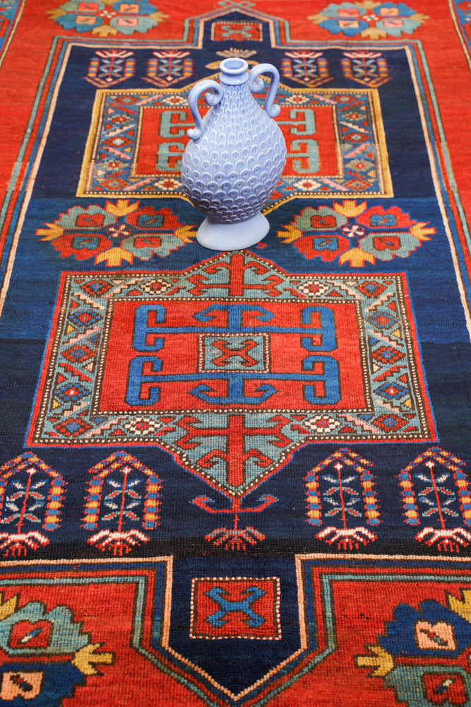Antique Caucasian Kazak Rug 8'6" x 5'7"