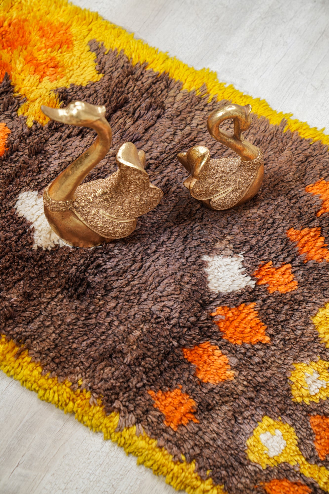 Vintage Scandinavian Rya Rug 5' x 1'9"