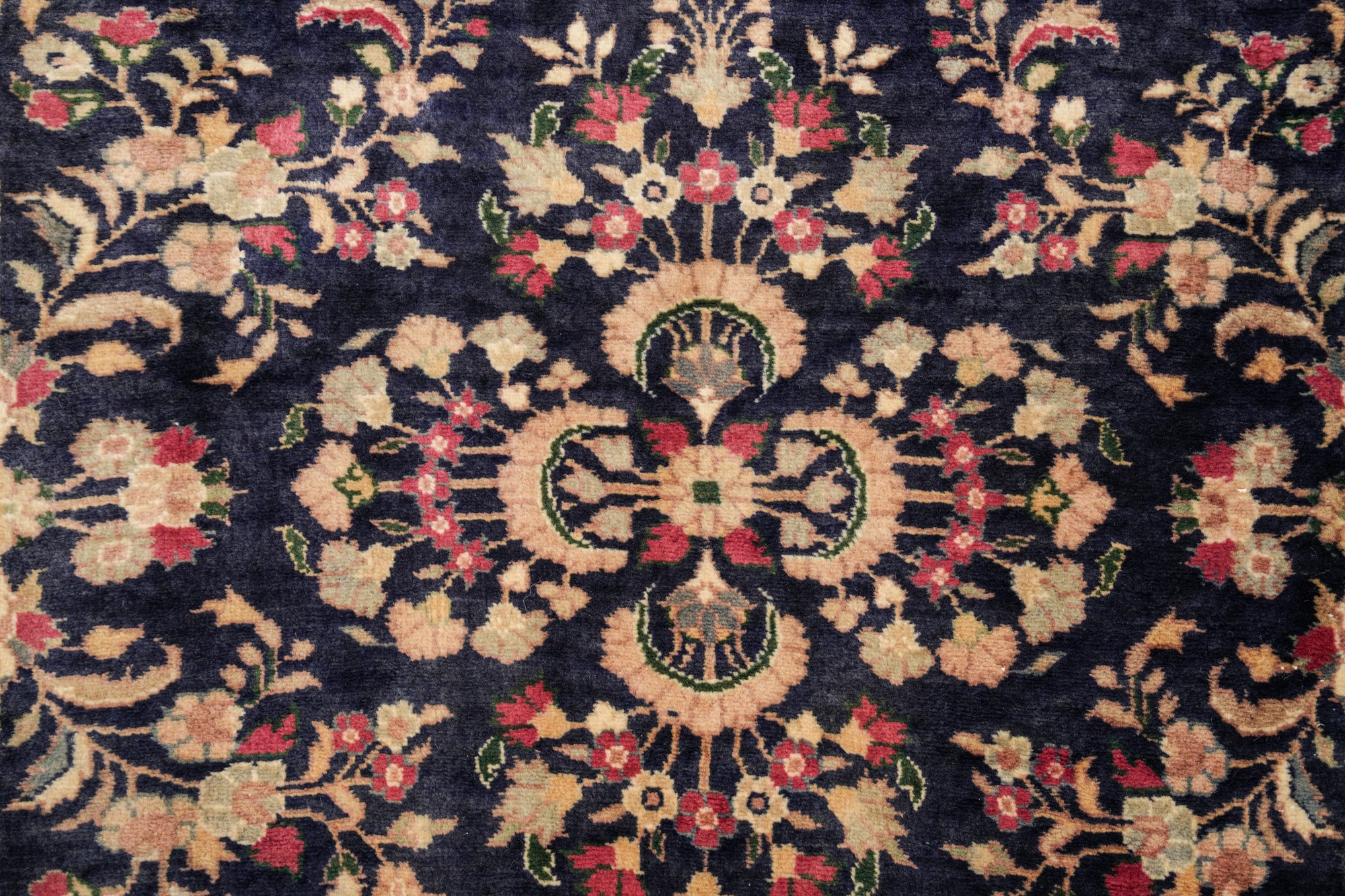 Vintage Pakistani Floral Hallway Rug 23' x 2'6"