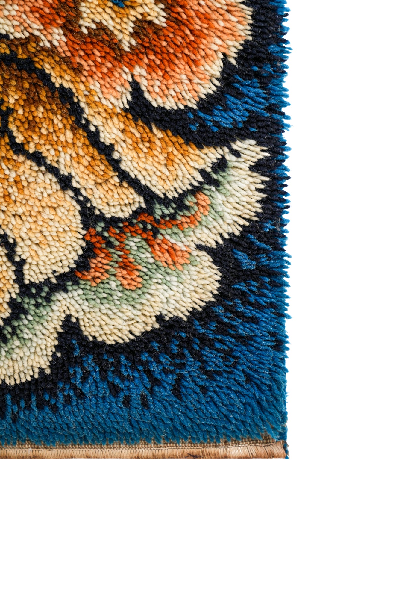 Vintage Scandinavian Rya Rug 4'8" x 2'4"
