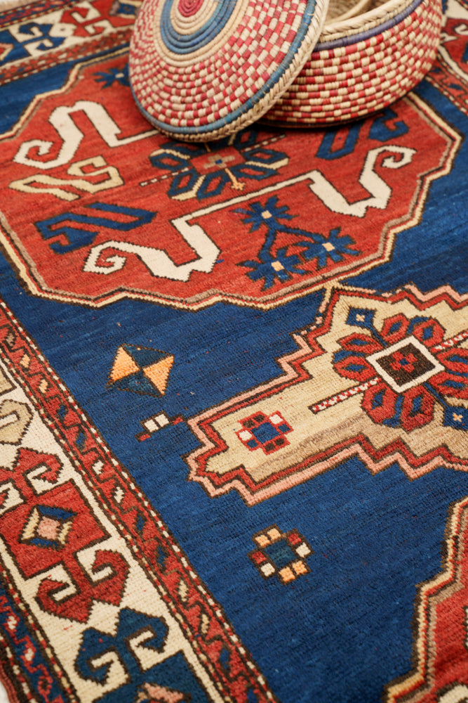 Antique Caucasian Cloudband Kazak Rug 6' x 3'7"