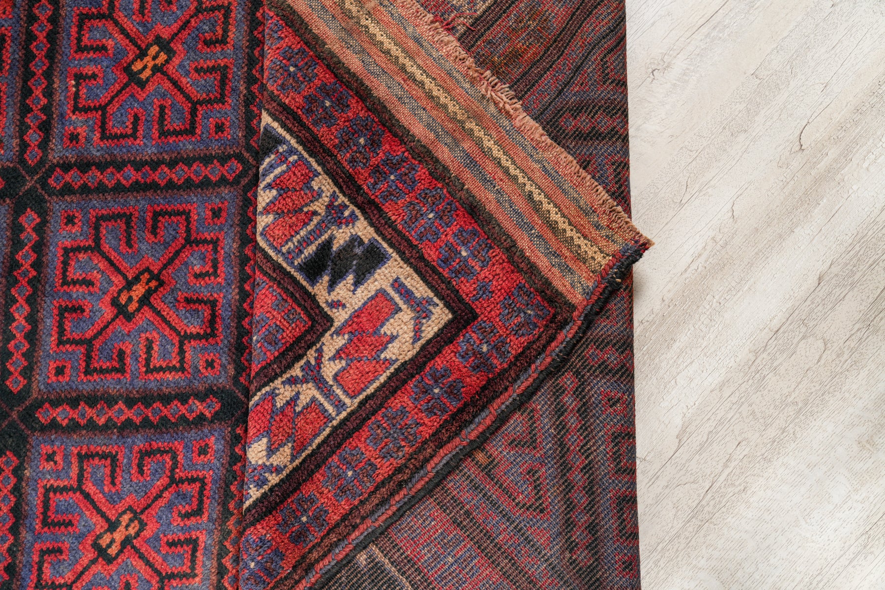 Vintage tribal Turkmen Rug 7'2" x 5'