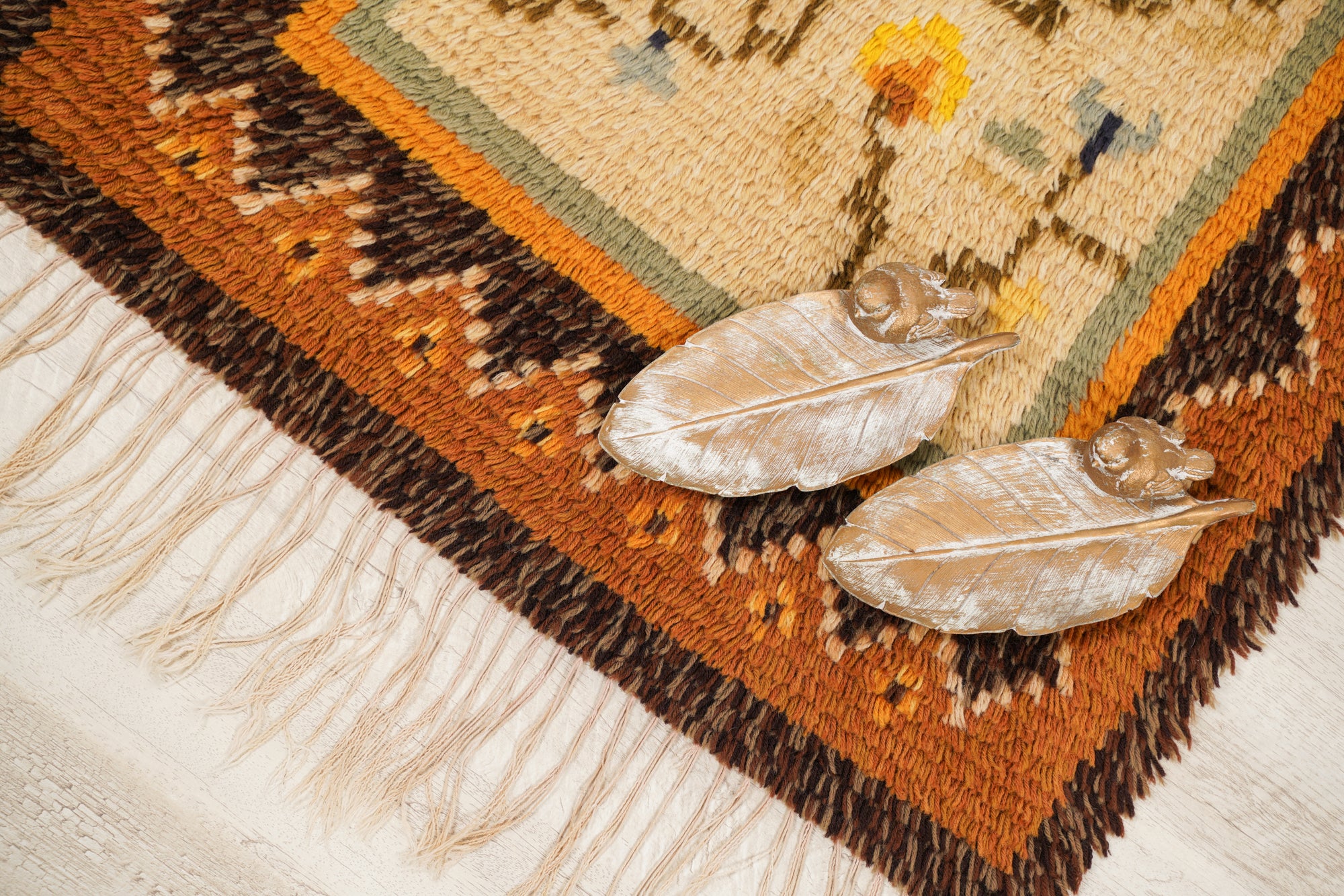 Vintage Scandinavian Rya Rug 2'7" x 2'1"