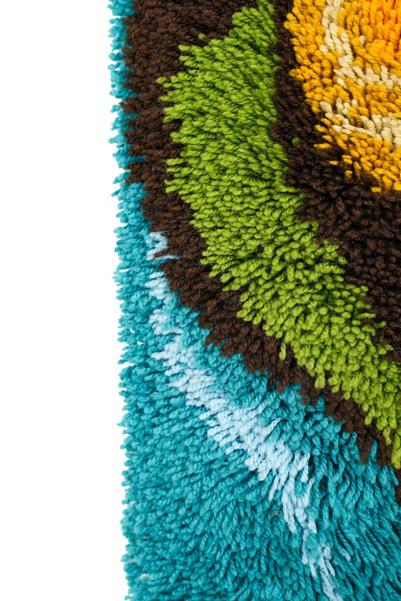 Vintage German Abstract Rug 3'4" x 2'8"