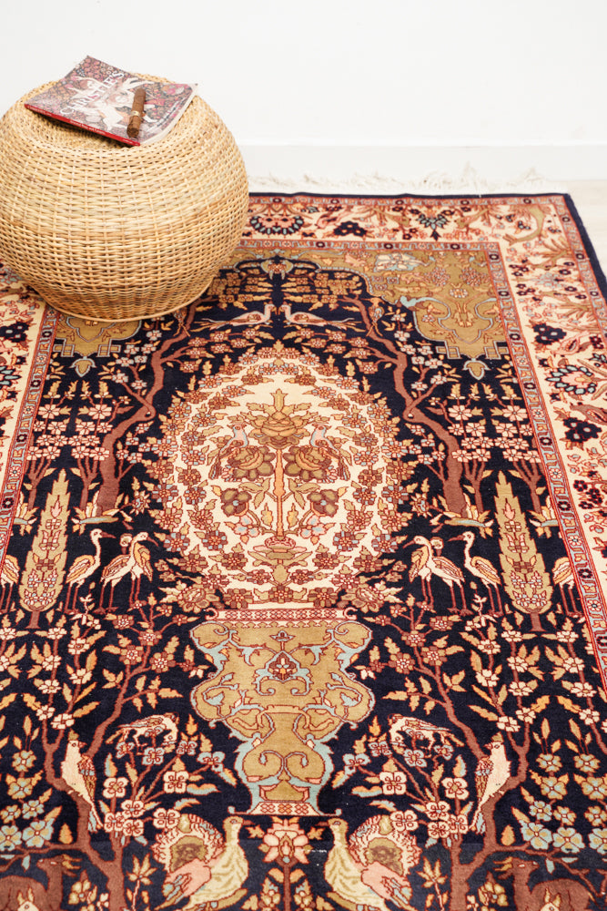 Vintage Lahore Tree Of Life Rug 7' x 4'6"