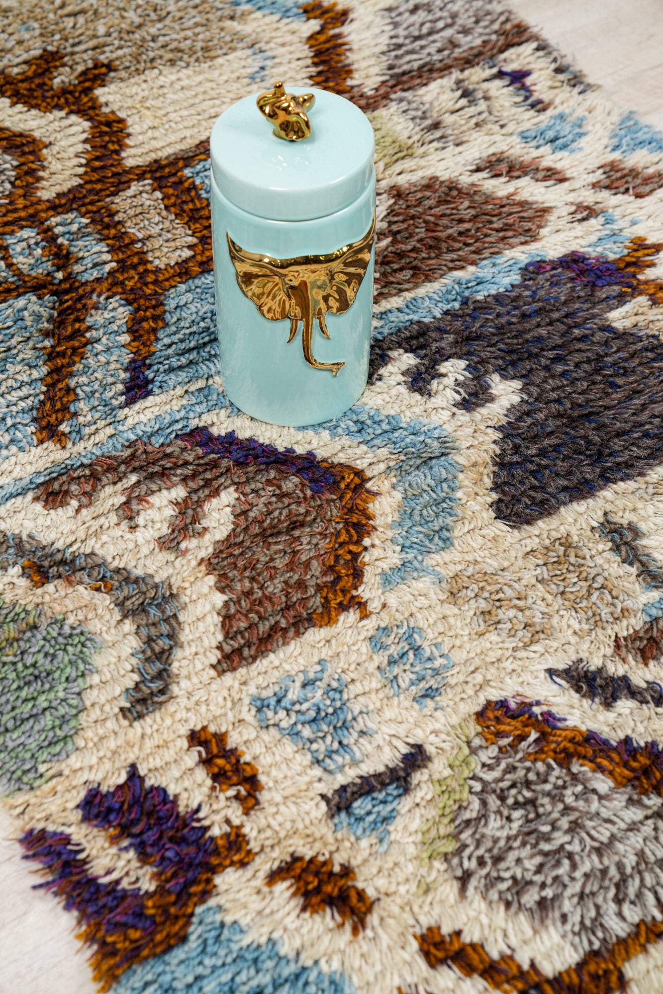 VINTAGE SCANDINAVIAN RYA RUG 4'10" x 2'6"