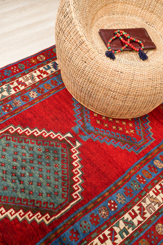 Antique Caucasian Kazak Rug 8'10" x 4'4"