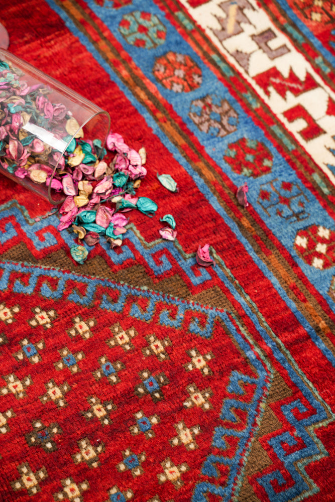 Antique Caucasian Kazak Rug 8'10" x 4'4"