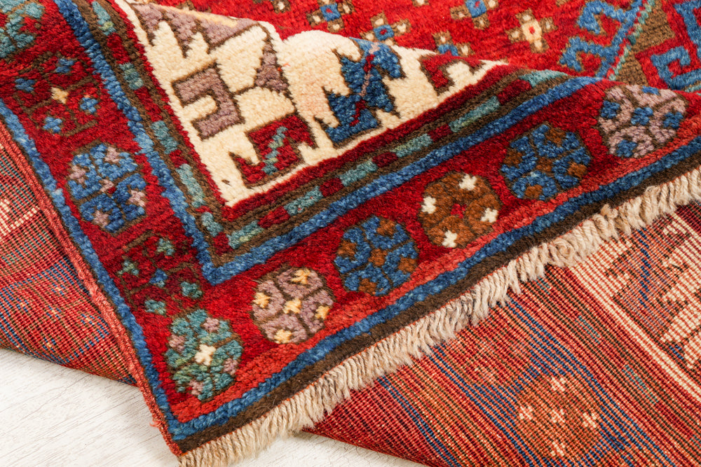Antique Caucasian Kazak Rug 8'10" x 4'4"
