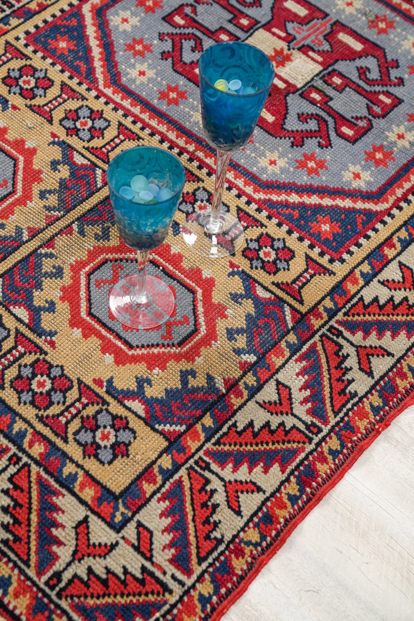 VINTAGE TURKISH SHIRVAN RUG 6' x 3'5"