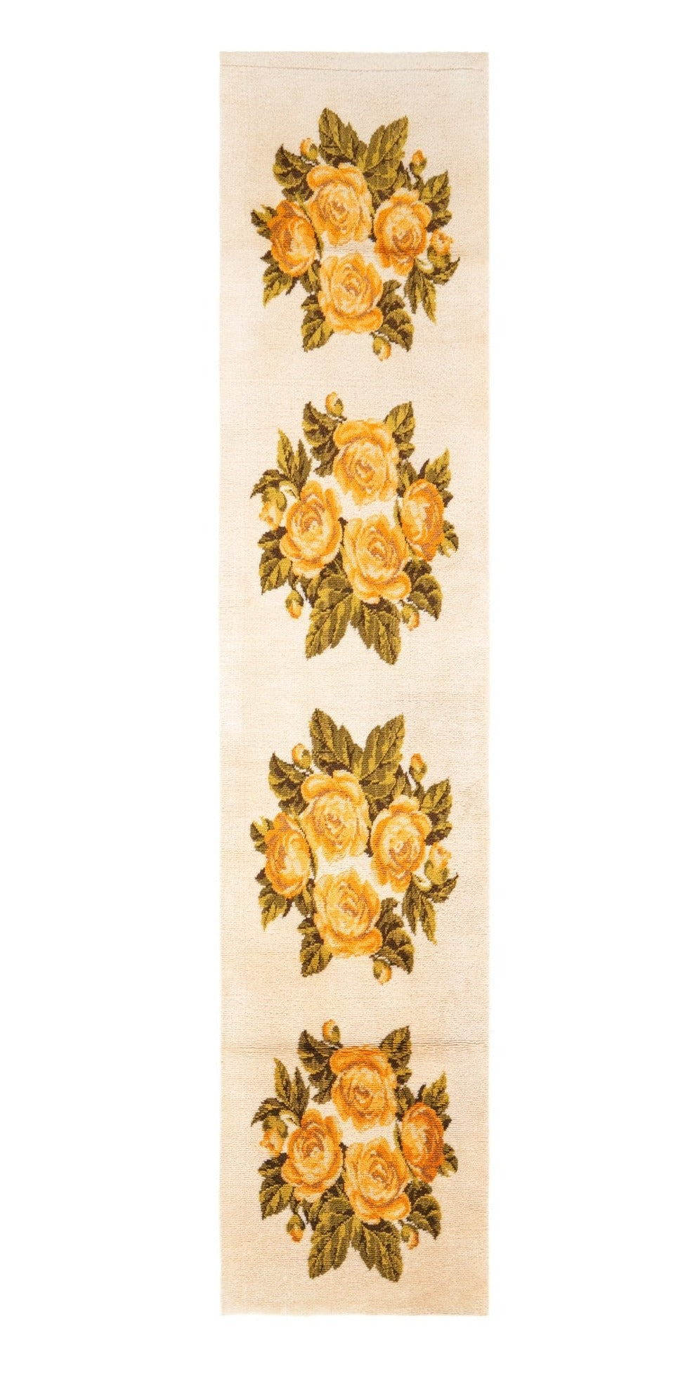 Vintage Scandinavian Rya Runner Rug 11'1" x 2'4"