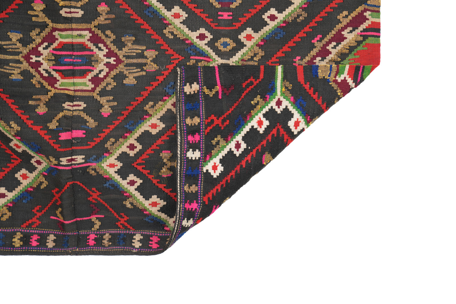Vintage Macedonian Futa Textile 1'10" x 2'