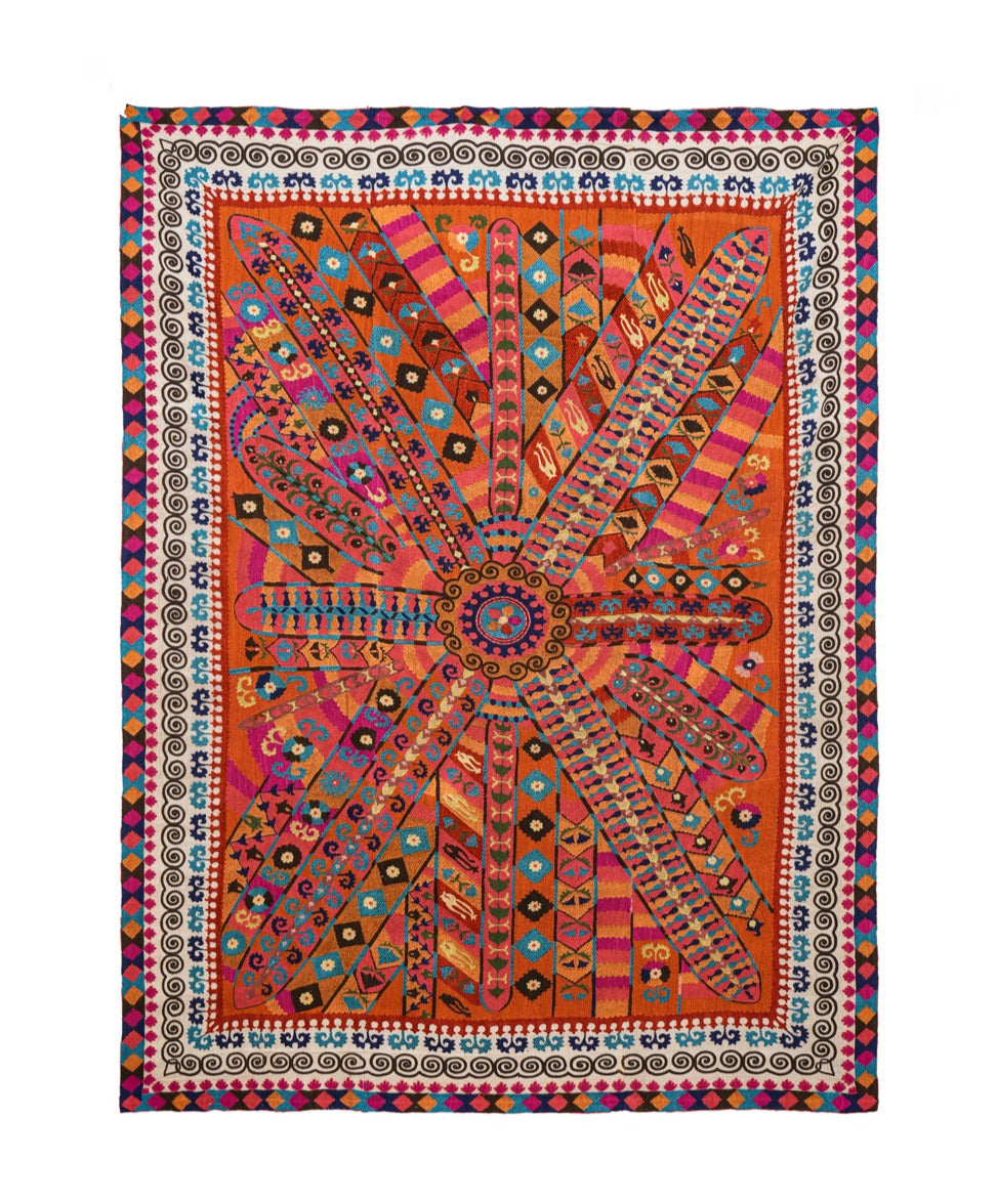 Vintage Uzbek Suzani Textle 5'5" x 4'1"