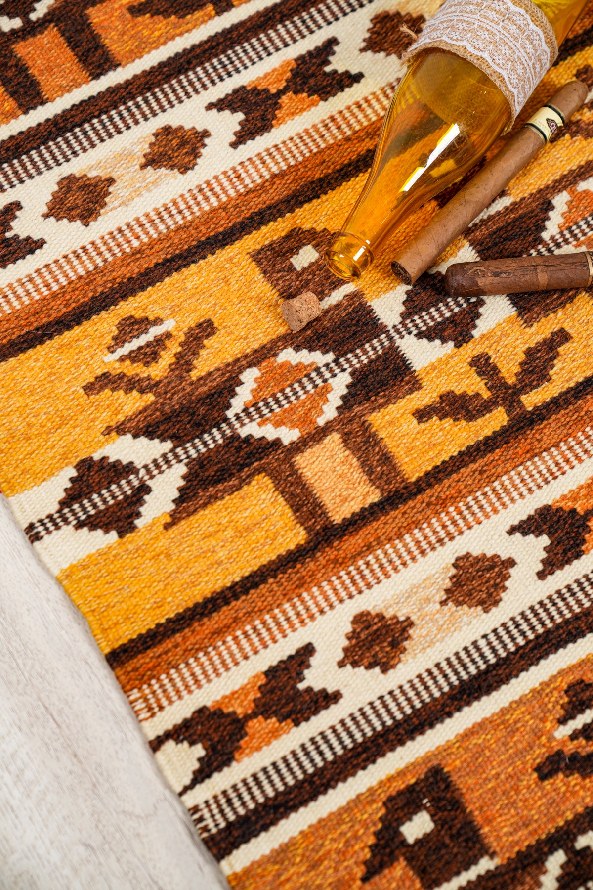 VINTAGE SCANDINAVIAN TAPESTRY 3'10" x 1'10"