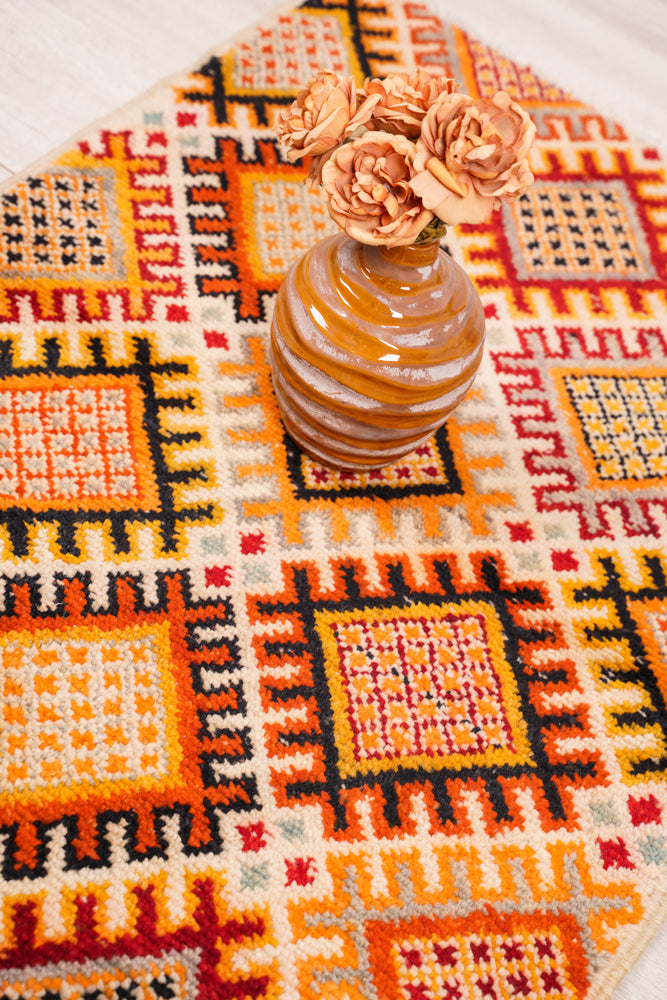 Vintage Moroccan Rug 4'1" x 2'7"