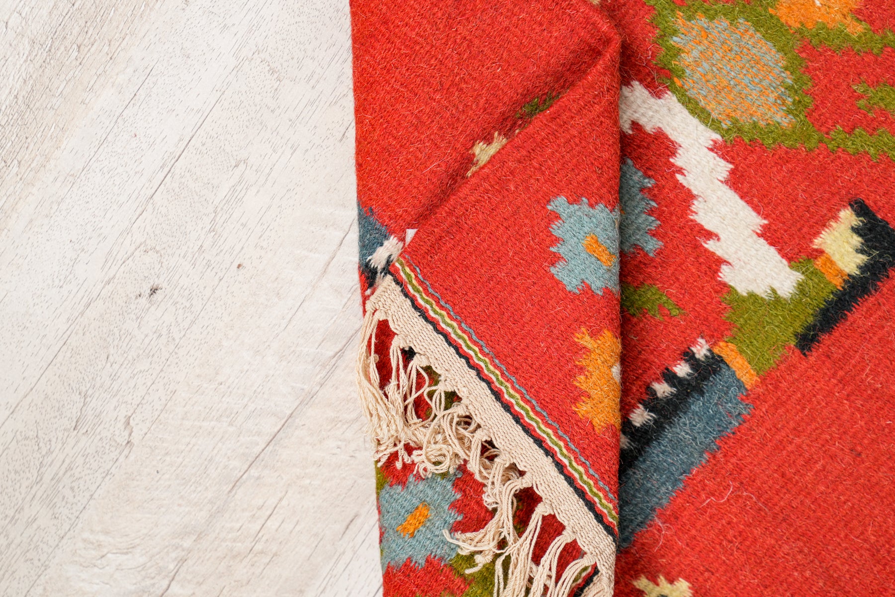 Vintage Polish folk Kilim 1'4" x 1'2"