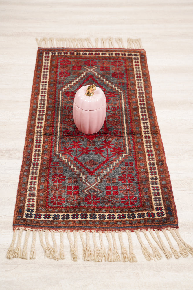 Vintage Turkish Kazak Rug 3'4" x 2'