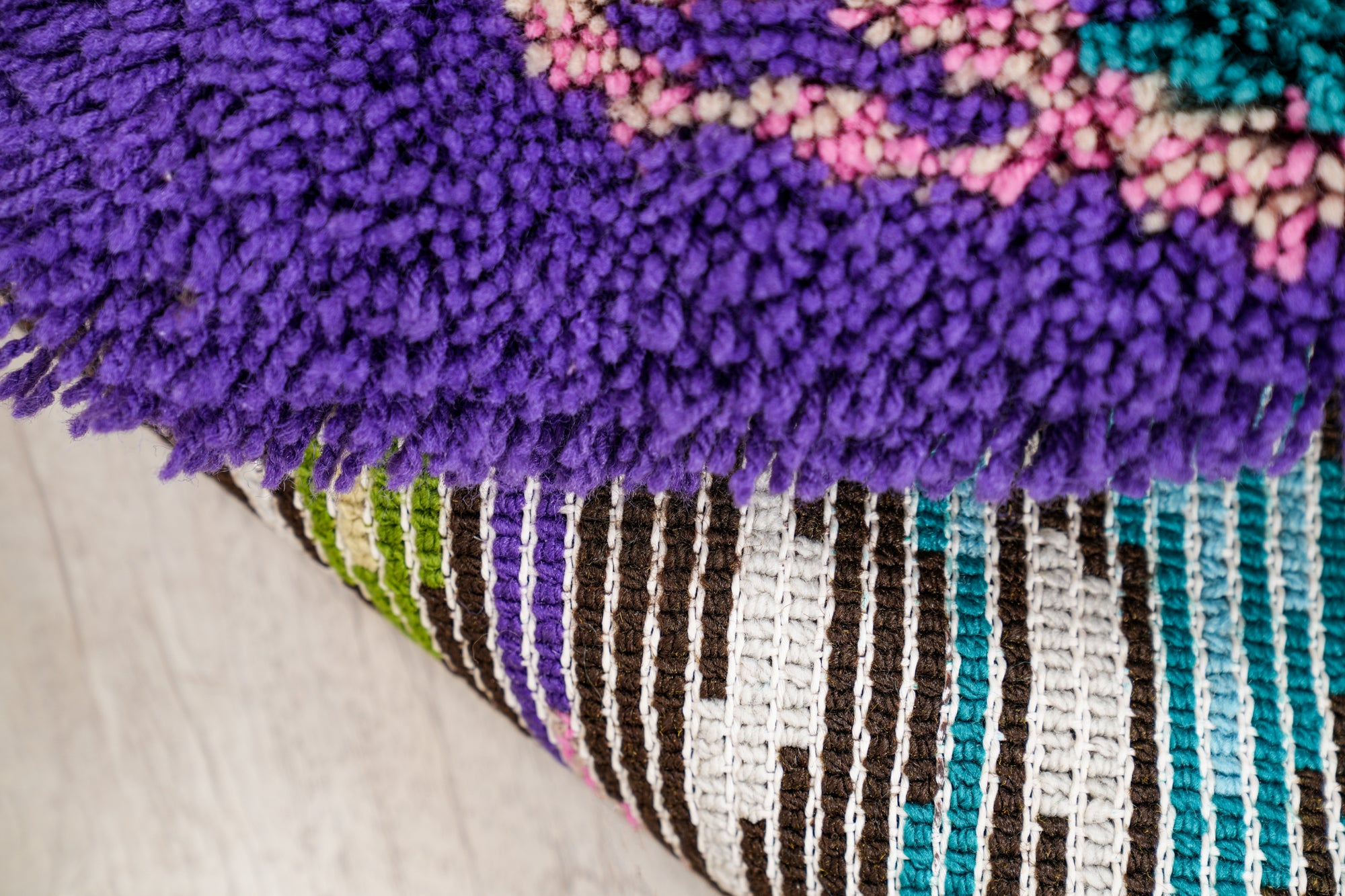 Vintage German Abstract Rug 3'4" x 2'8"