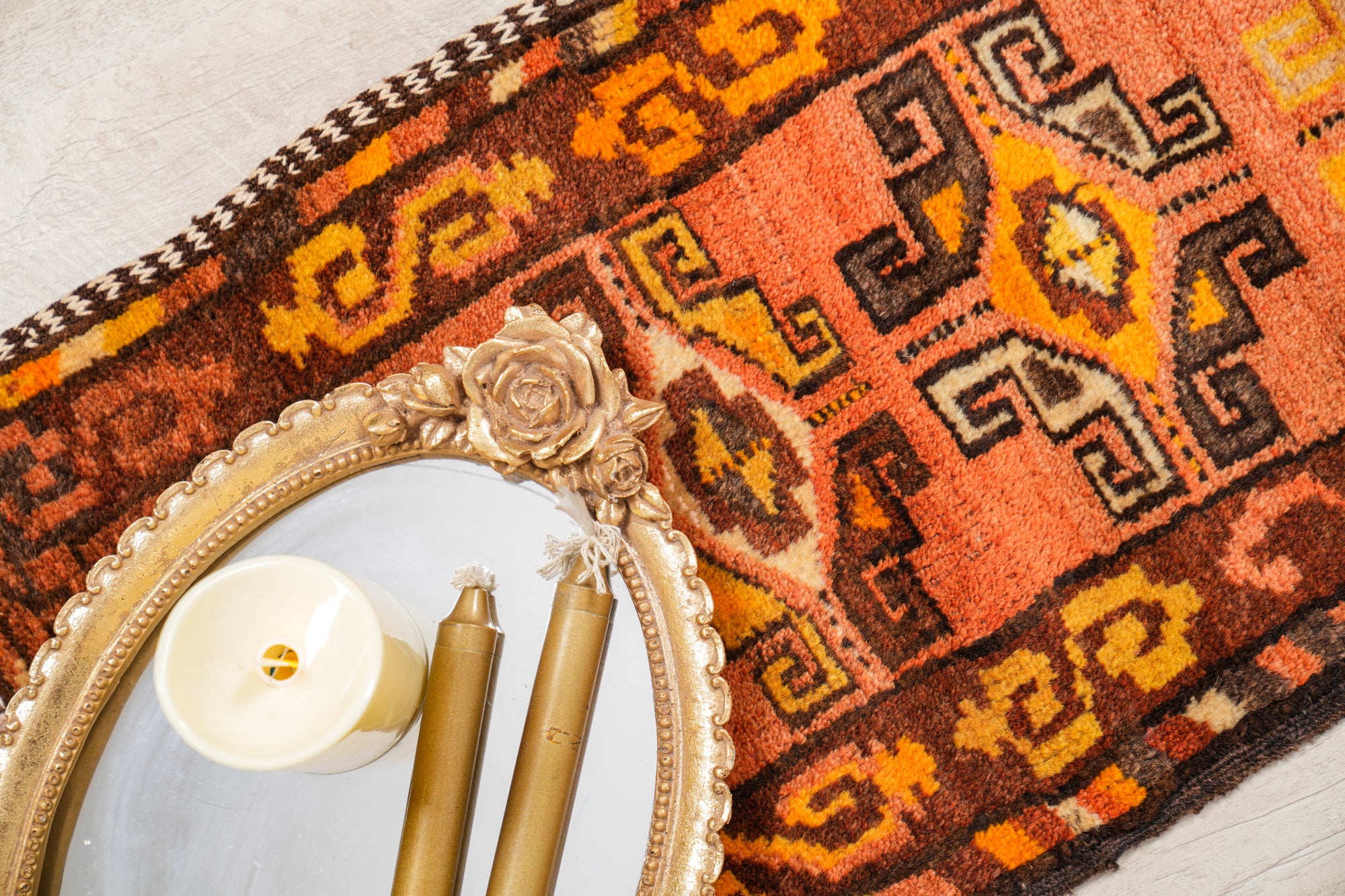 Vintage Turkish Tribal rug 3'2" x 1'3"