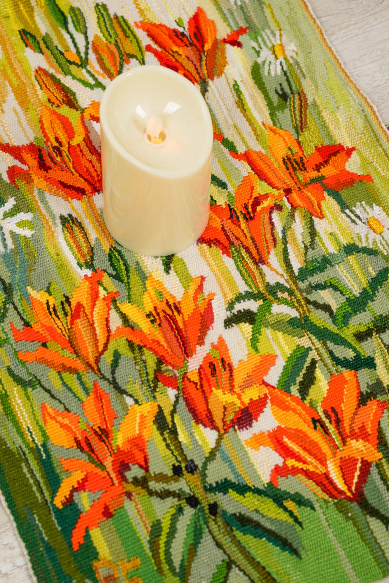 Vintage Swedish Tapestry 1'8" X 1'1"