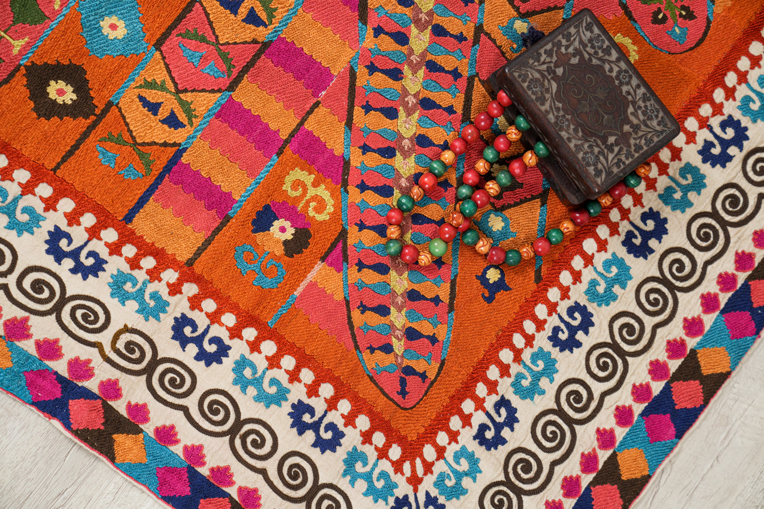 Vintage Uzbek Suzani Textle 5'5" x 4'1"