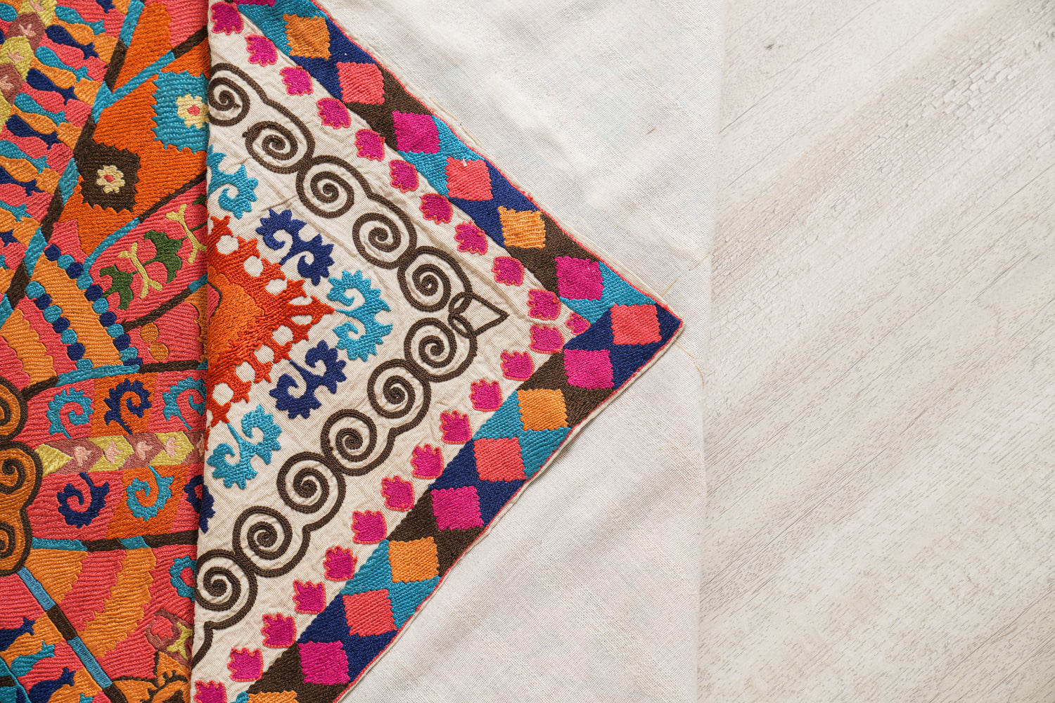 Vintage Uzbek Suzani Textle 5'5" x 4'1"