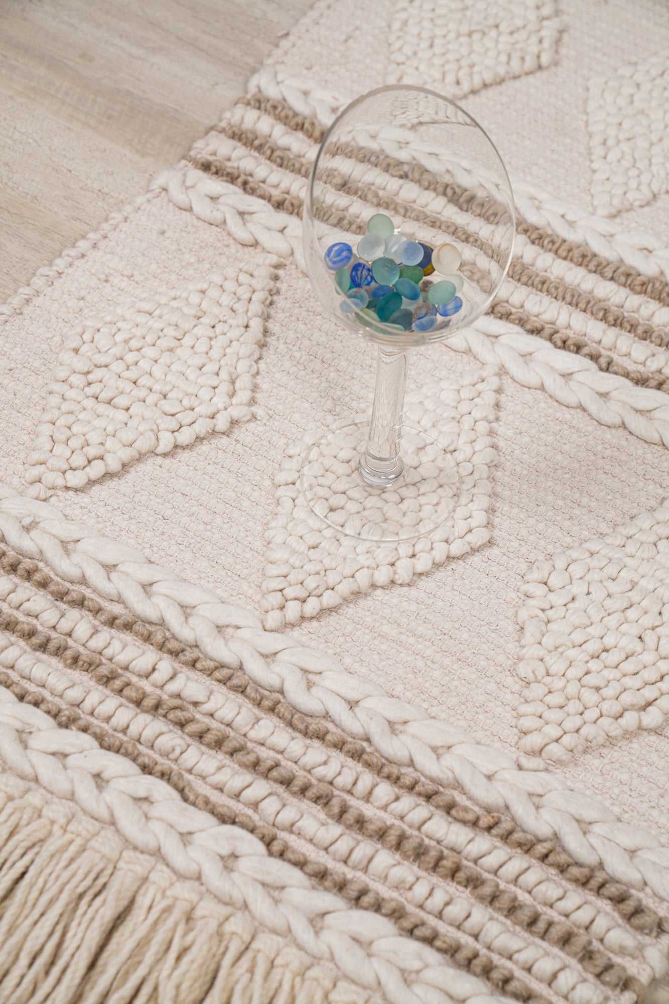 Vintage Scandinavian Braided Rug 3'8" x 2'