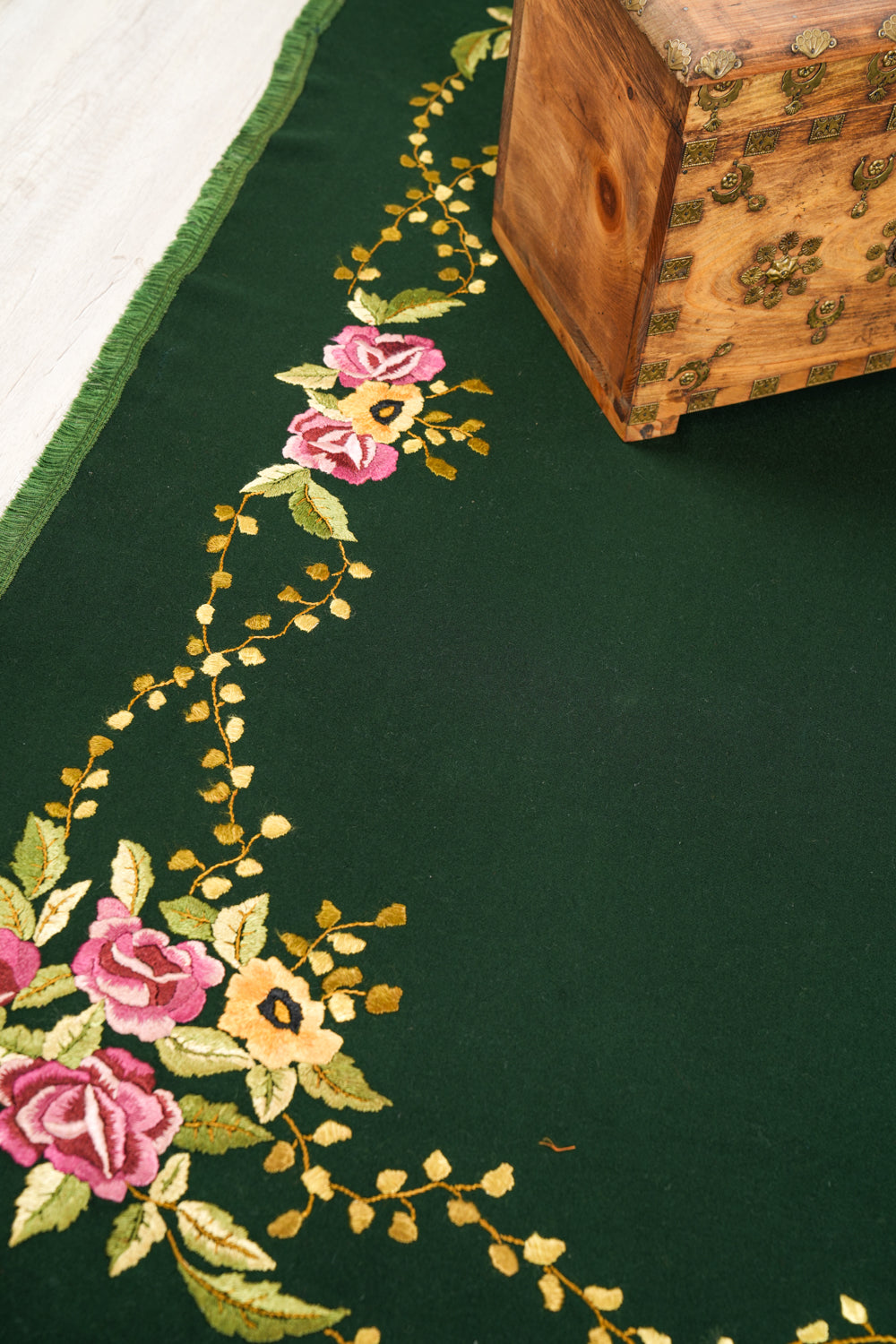 Vintage Polish Embroidery Textile 5'5" x 5'8"