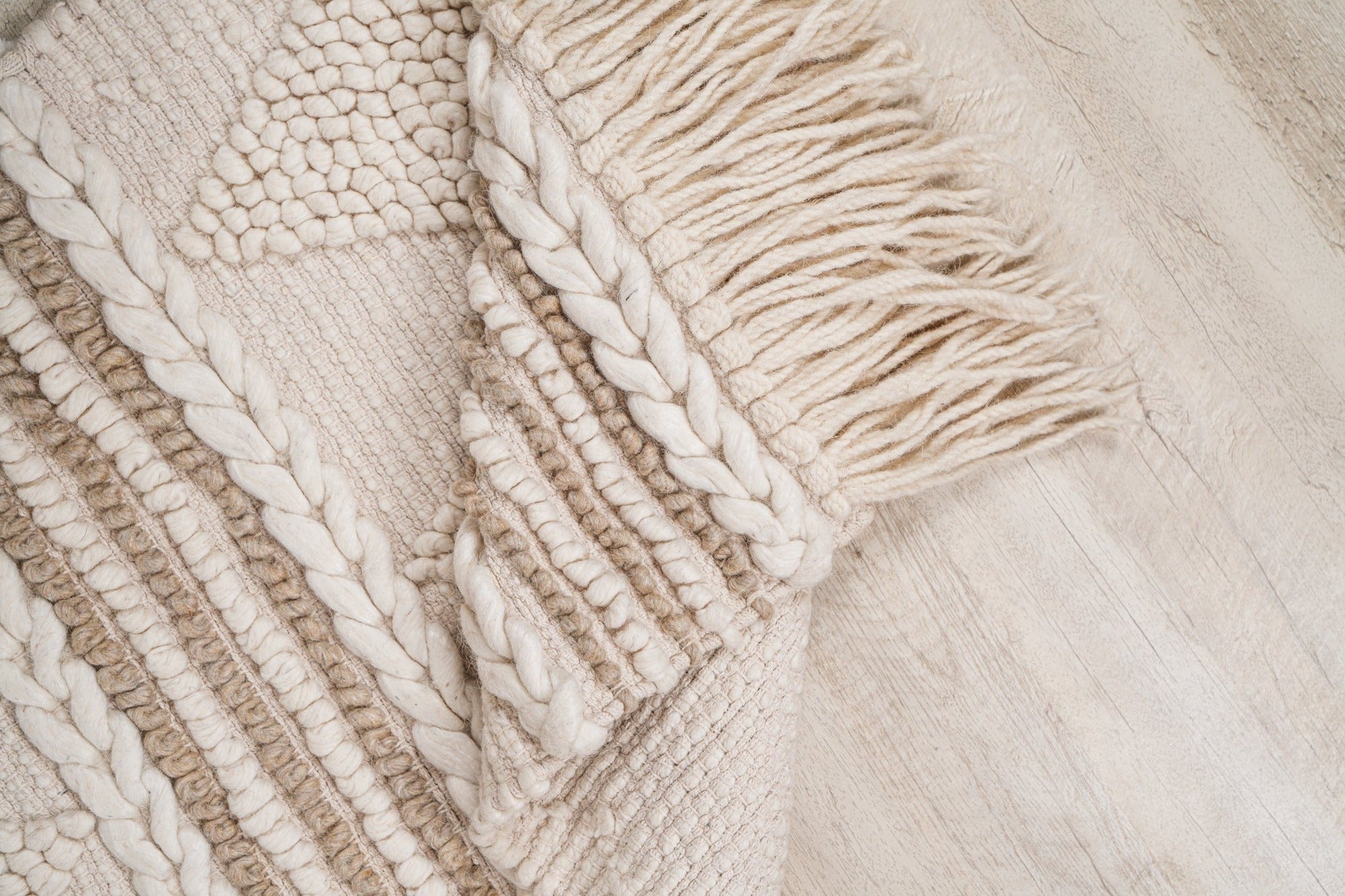 Vintage Scandinavian Braided Rug 3'8" x 2'