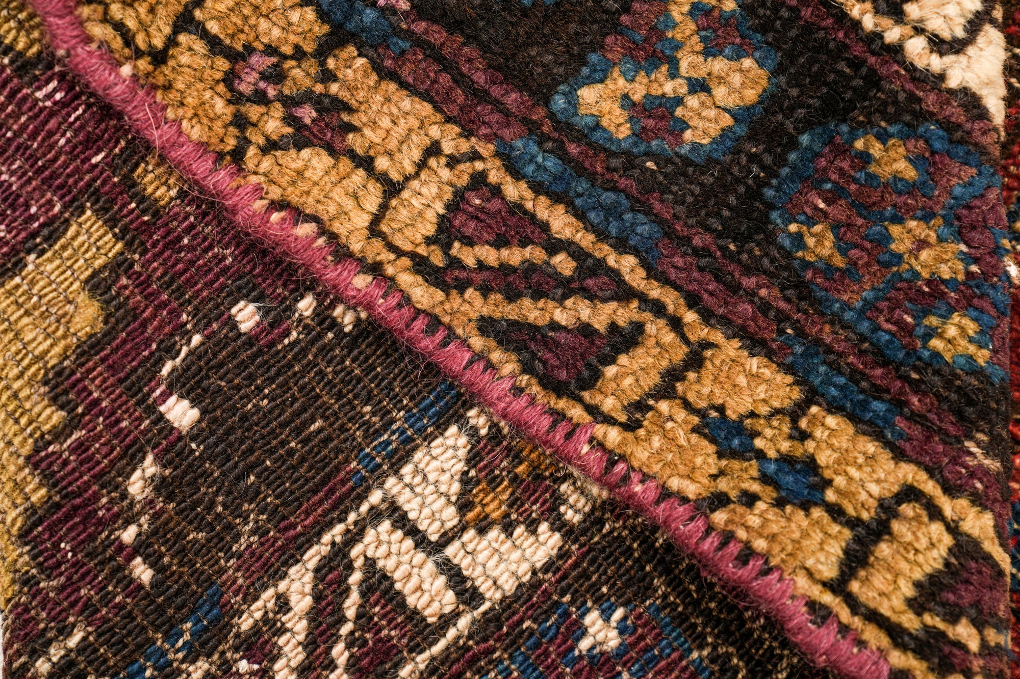 Antique Caucasian Lesghi Rug 3'7" x 2'7"