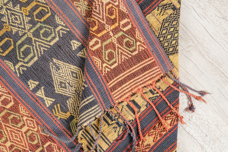 Vintage Indonesian Sumba Ikat textile 5'1" x 1'10"