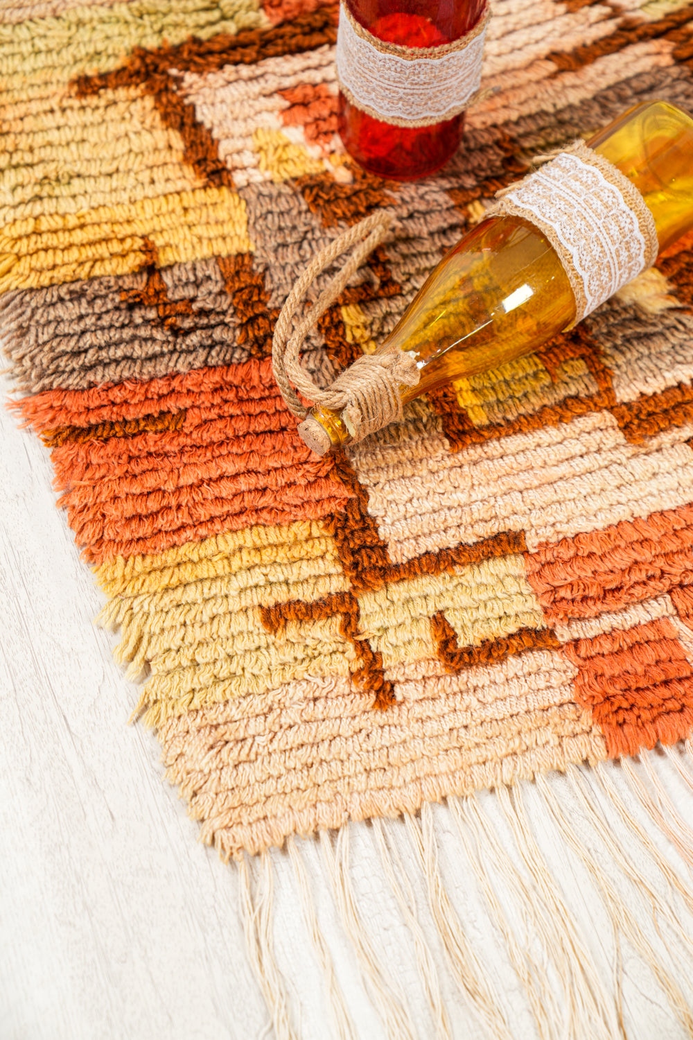 Vintage Finnish Rya Rug 2' x 1'9"