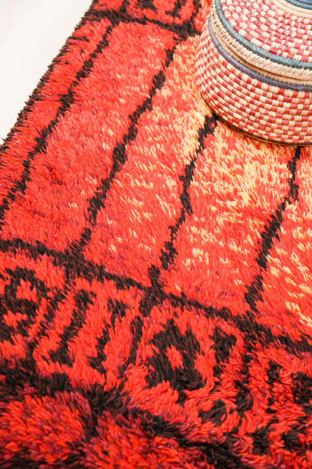 Vintage Scandinavian Rya Rug 5'3" x 3'3"