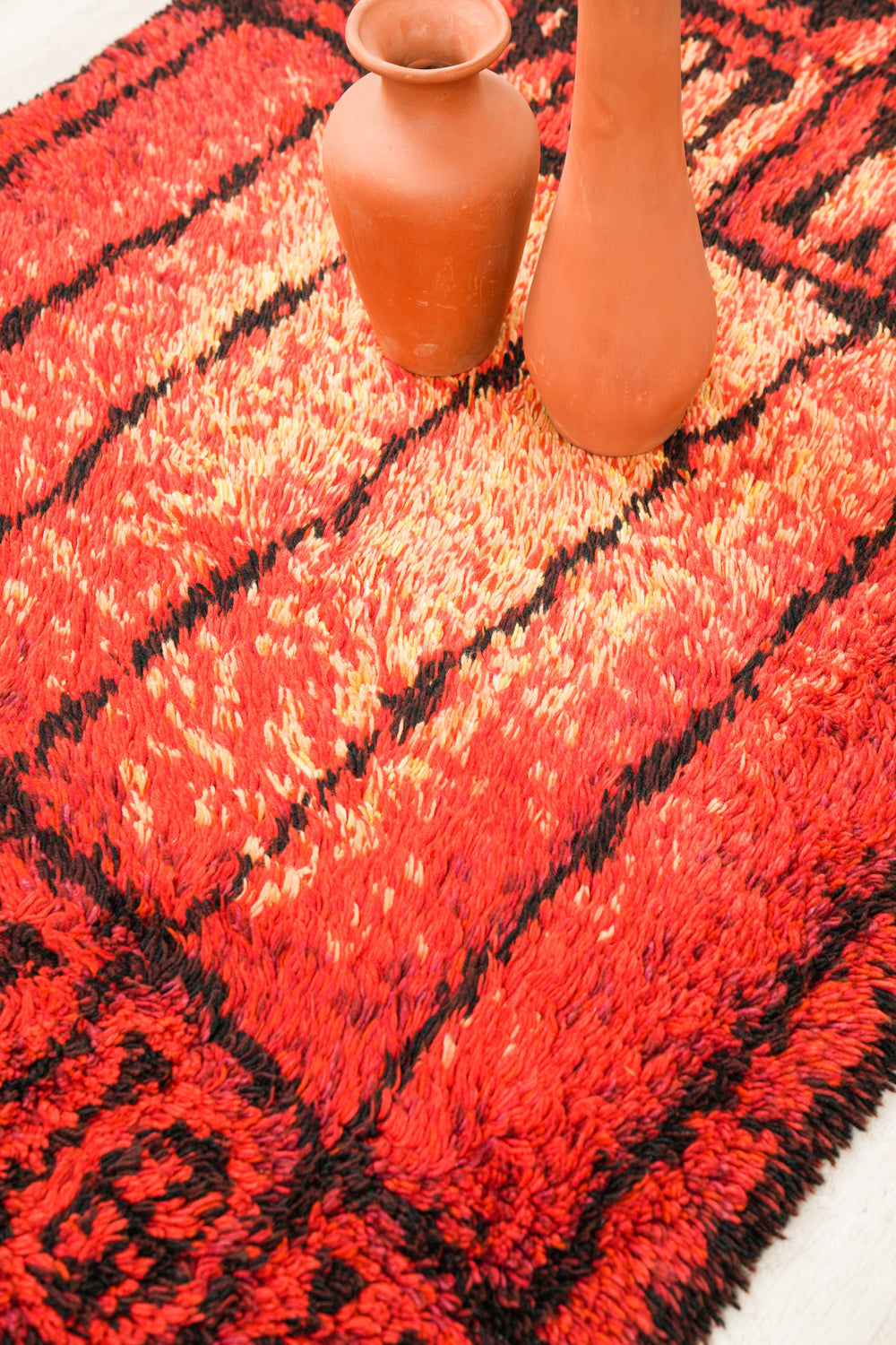 Vintage Scandinavian Rya Rug 5'3" x 3'3"